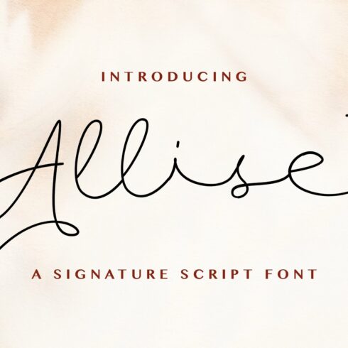 Allise - Signature Script Font cover image.