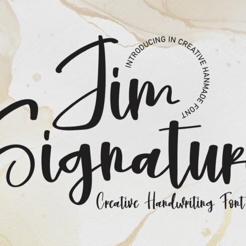 Jim Signature | Script Font cover image.