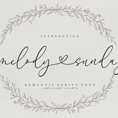 Melody Sunday - Heart Connected Font cover image.