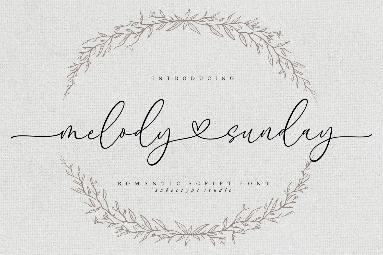 Melody Sunday - Heart Connected Font cover image.