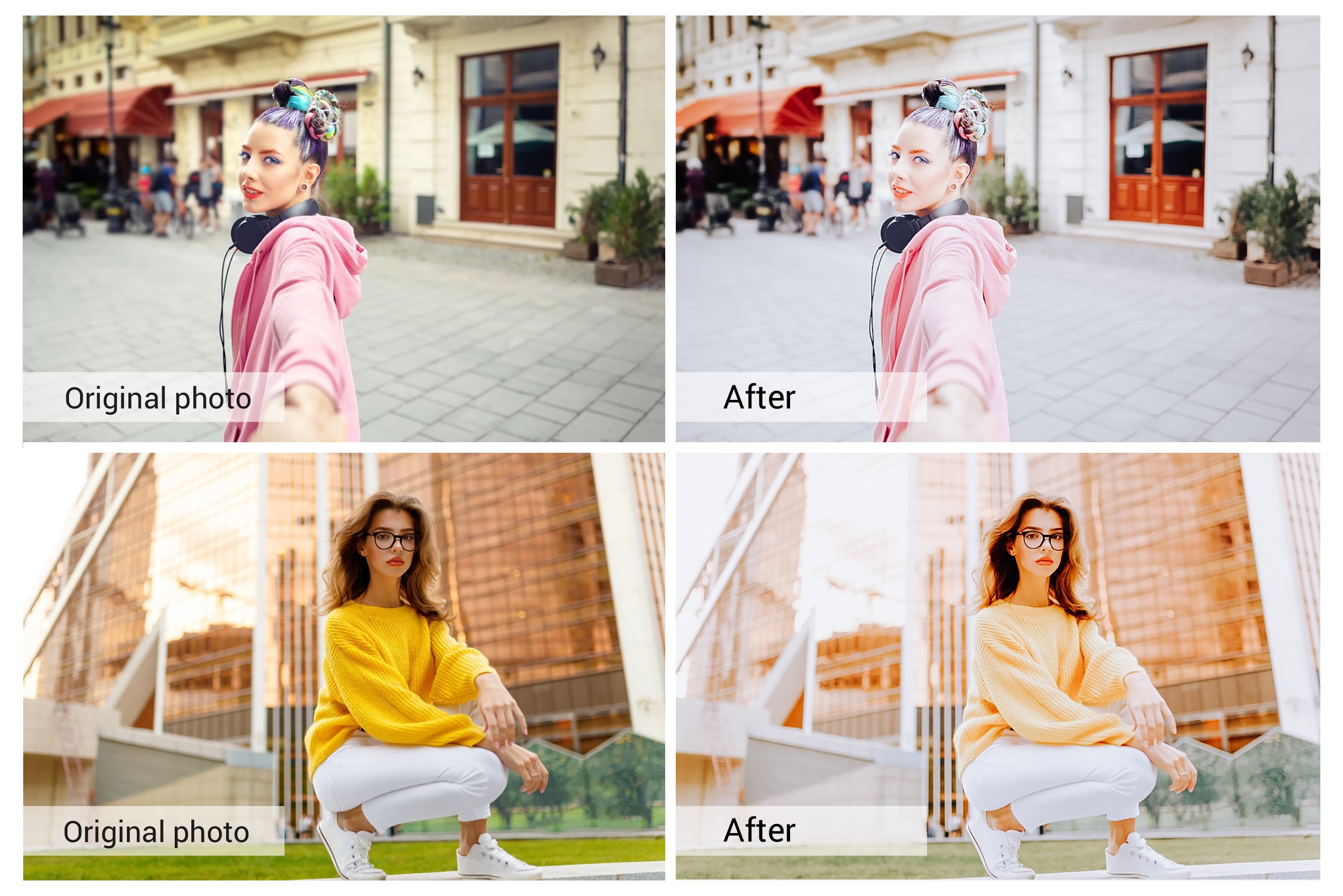 Vibrant Presets, Photoshop actionspreview image.