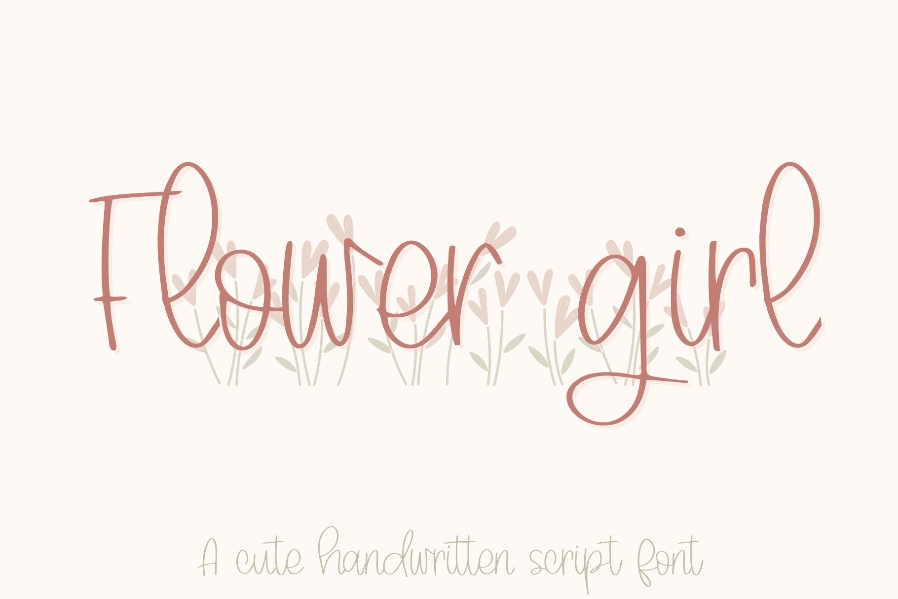 Flower Girl, A Sweet Script Font cover image.