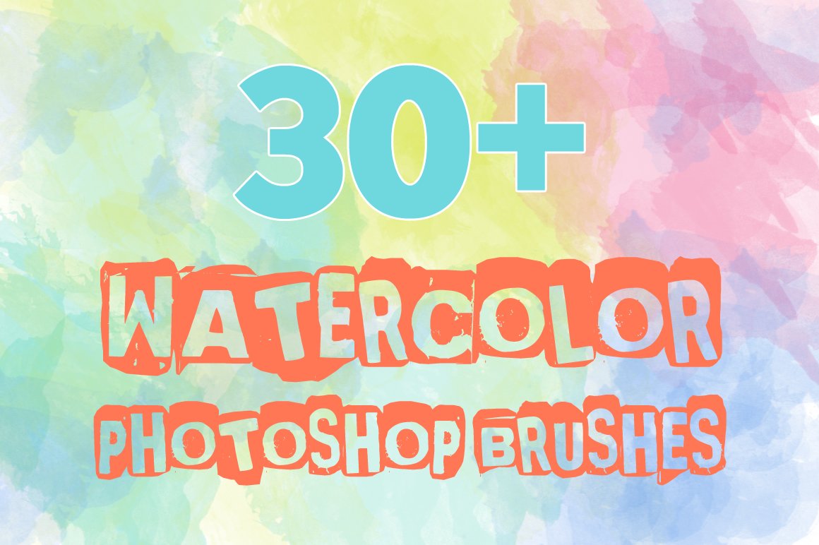 30+ Watercolor Photoshop Brushescover image.