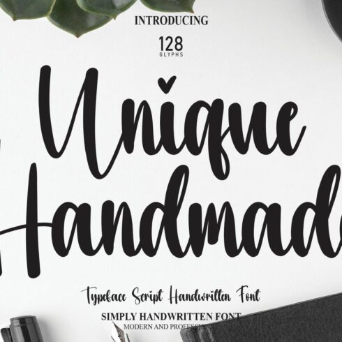 Unique Handmade | Script Font cover image.