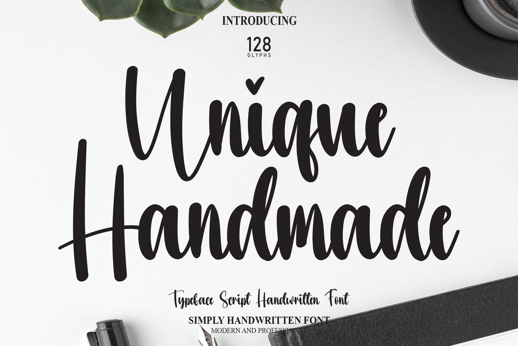 Unique Handmade | Script Font cover image.