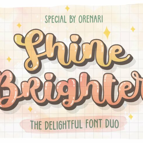 Shine Brighter Font Duo cover image.