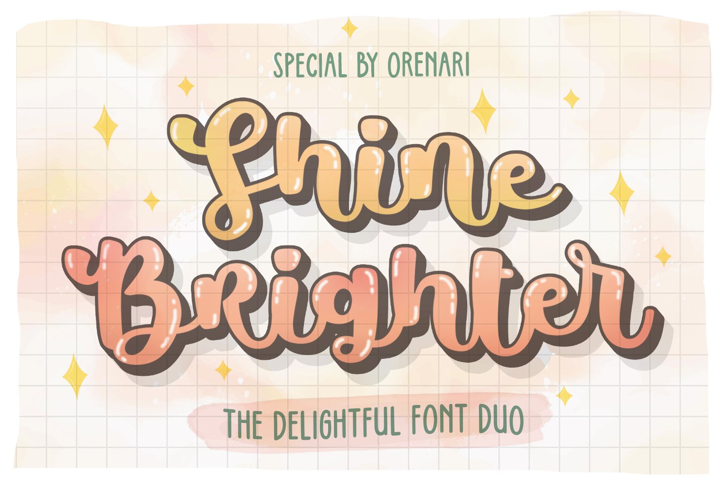 Shine Brighter Font Duo cover image.