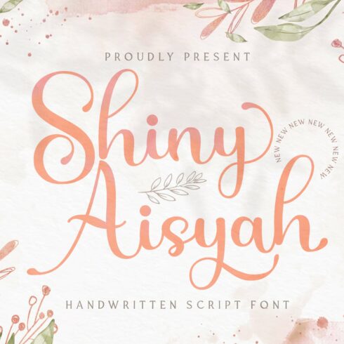 Shiny Aisyah - Handwritten Font cover image.