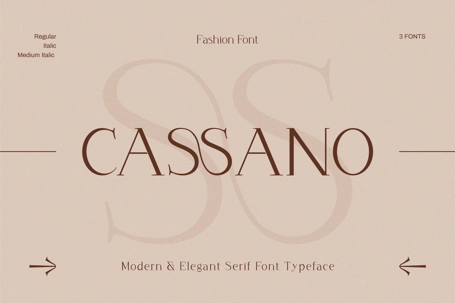 Cassano - Modern Serif Typeface cover image.