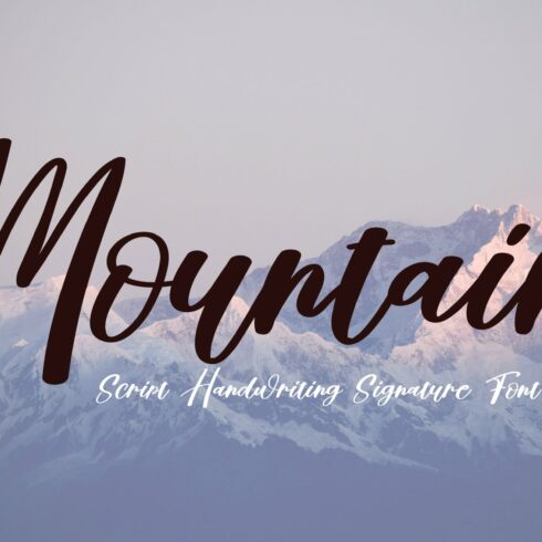 Mountain | Script Font cover image.