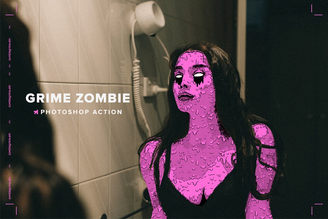 Zombie Grime Art Photoshop Actioncover image.