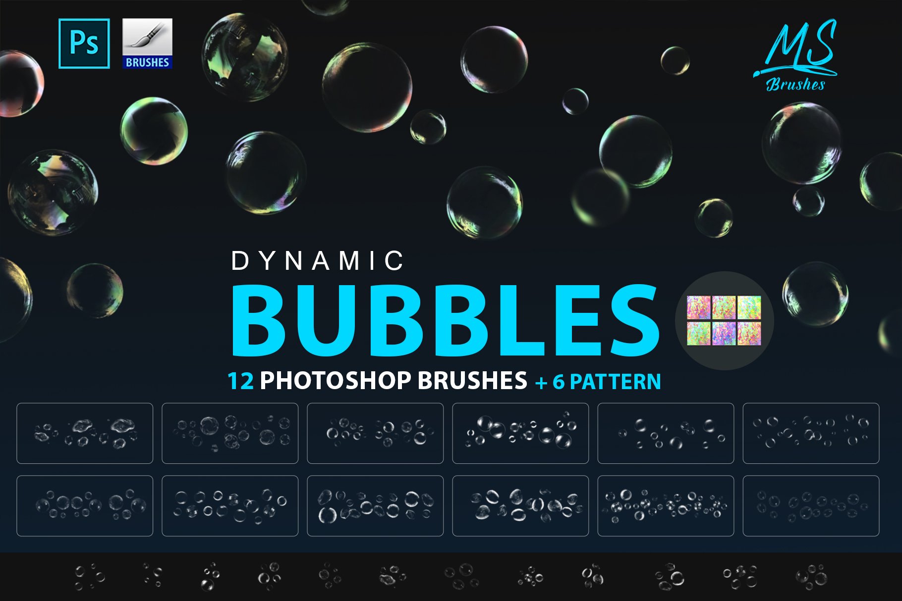 Bubbles Photoshop Brushescover image.
