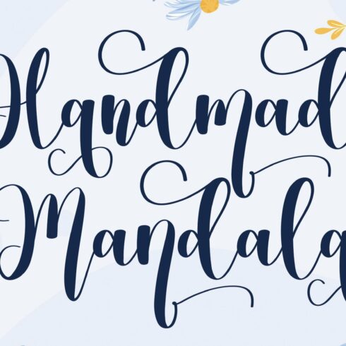 Handmade Mandala | Script font cover image.