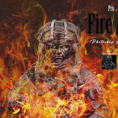 Pro Fire Art Photoshop Actioncover image.