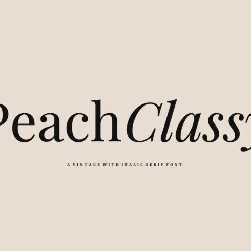 Peach Classy | Luxury Serif Fontcover image.
