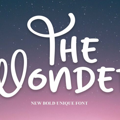 The Wonder | Script Font cover image.