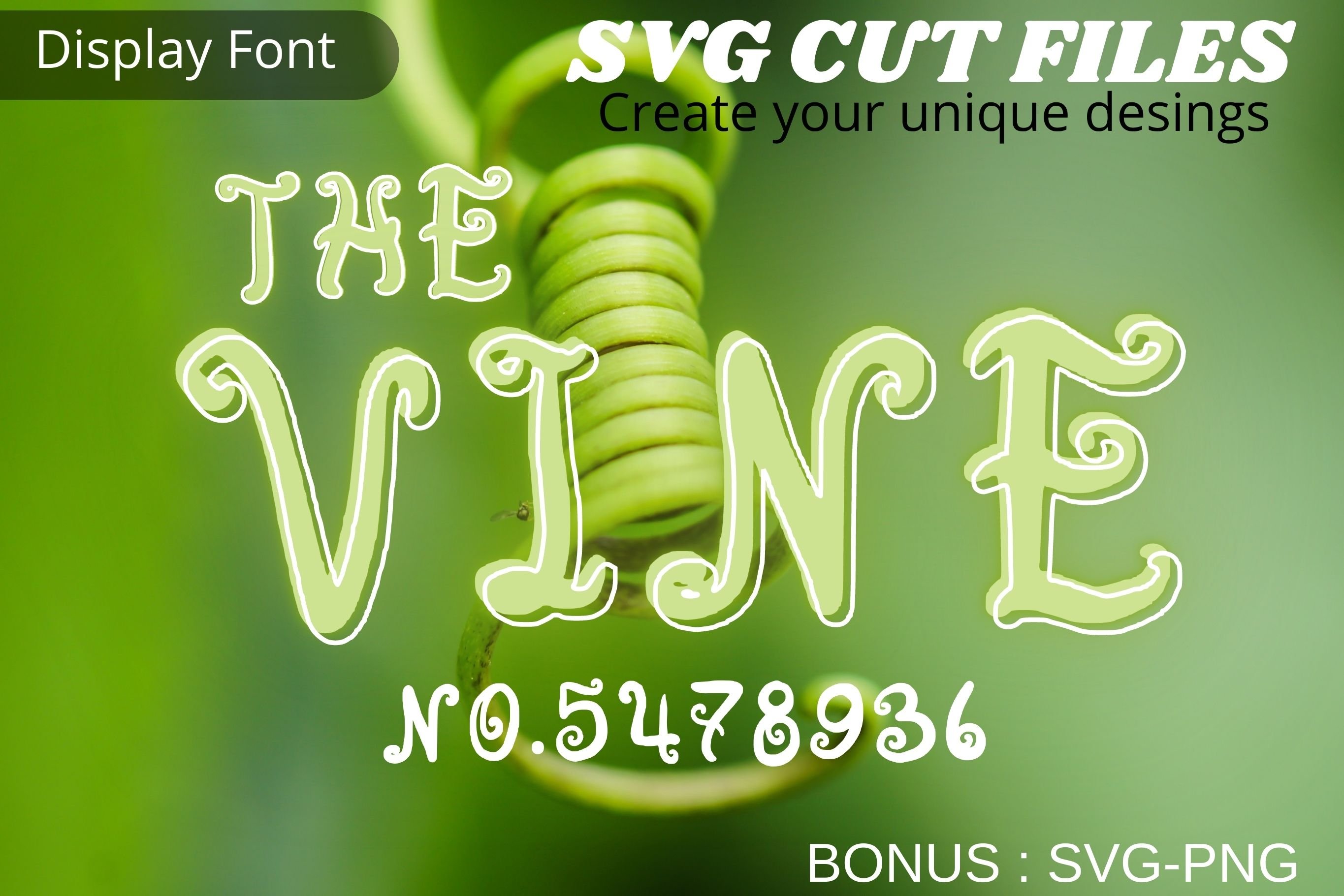 The Vine font, SVG font cover image.