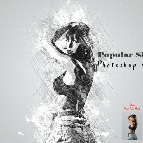 Popular Sketch Photoshop Actioncover image.