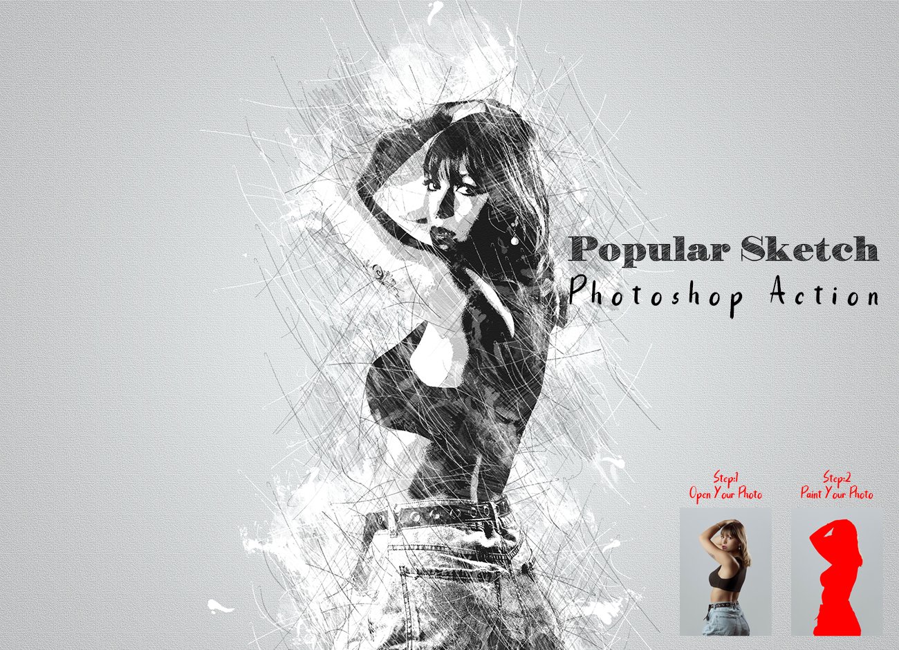Popular Sketch Photoshop Actioncover image.