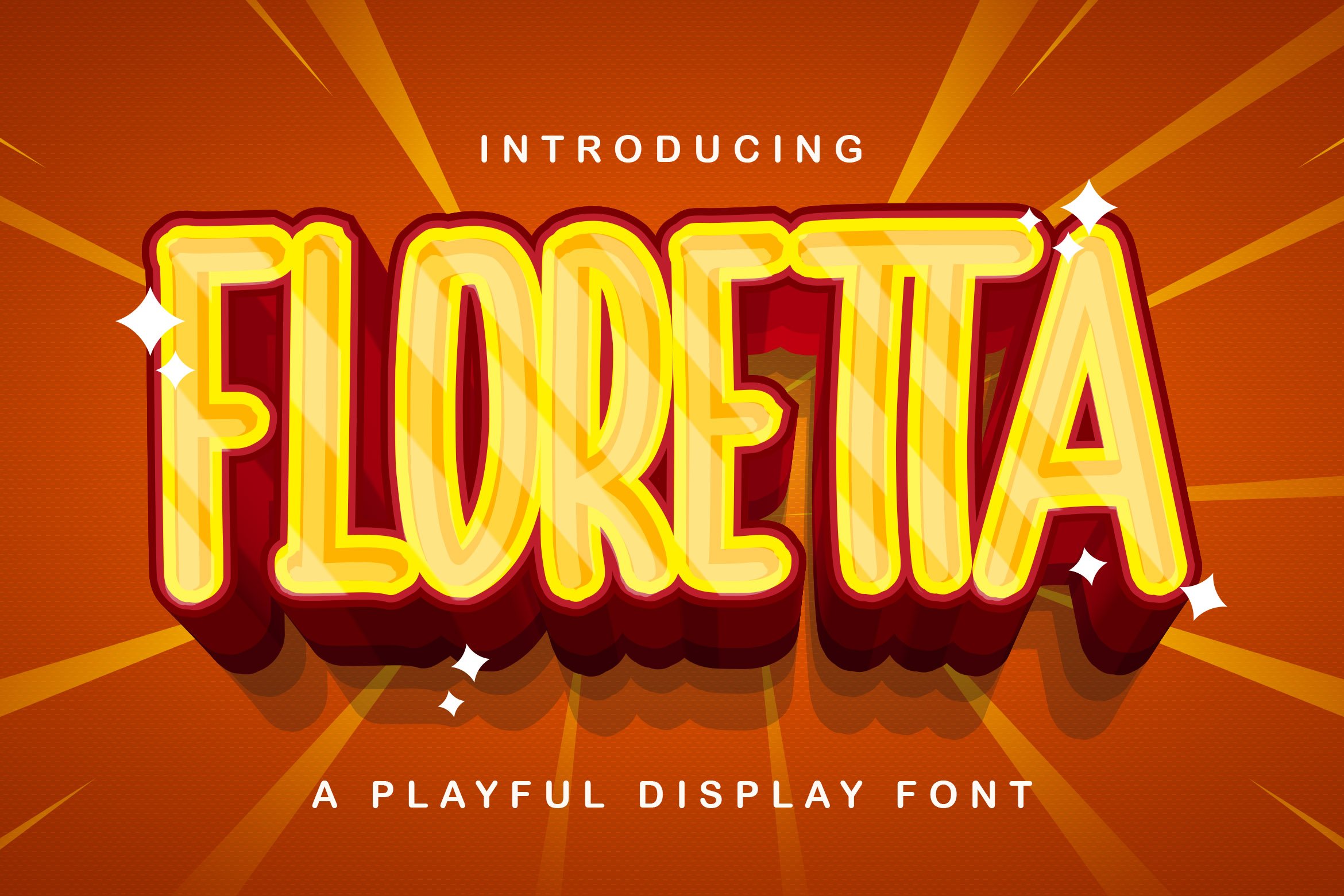 FLORETTA - Playful Display Font cover image.