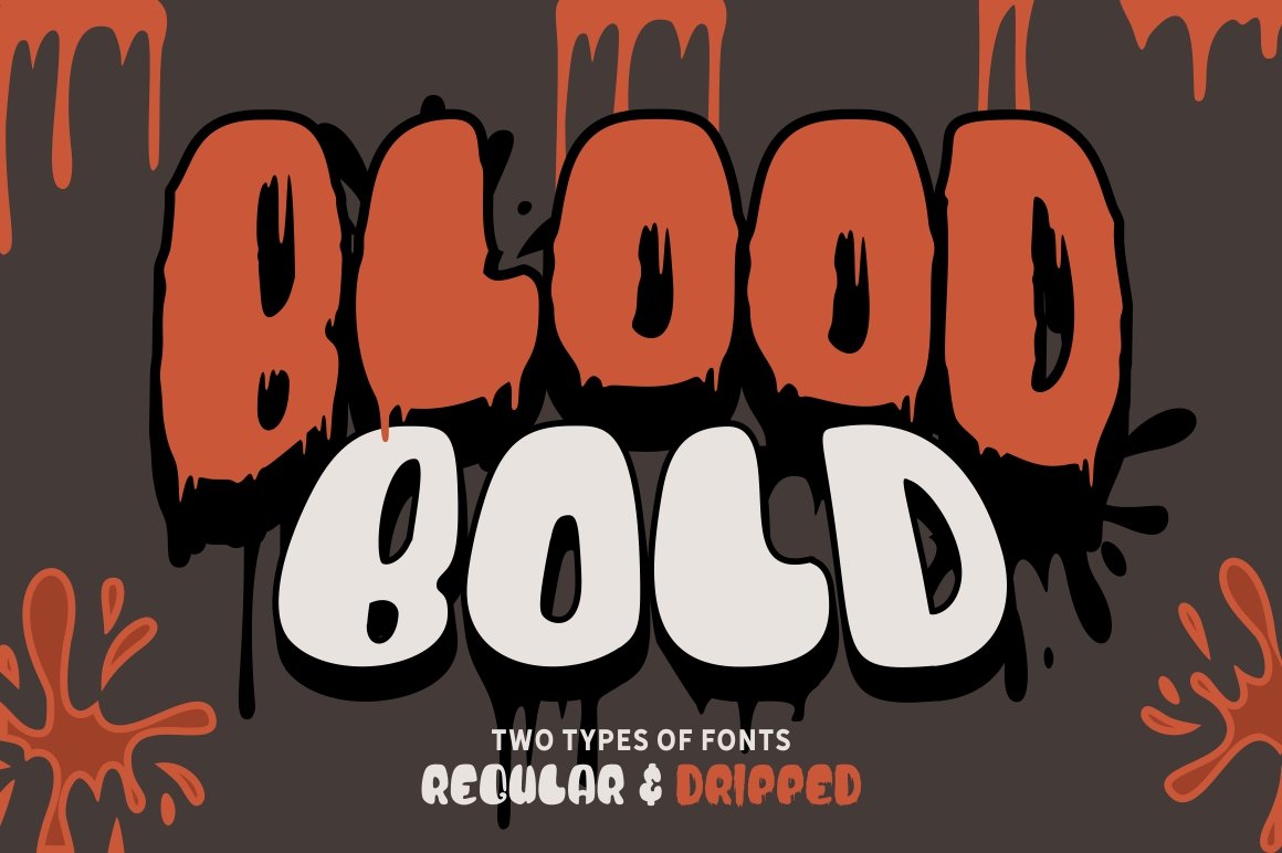 Blood Bold - Fun Halloween Two Fonts cover image.