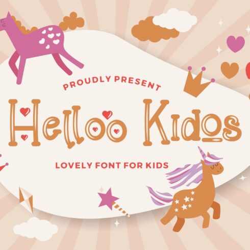 Helloo Kidos - Playful Display Font cover image.