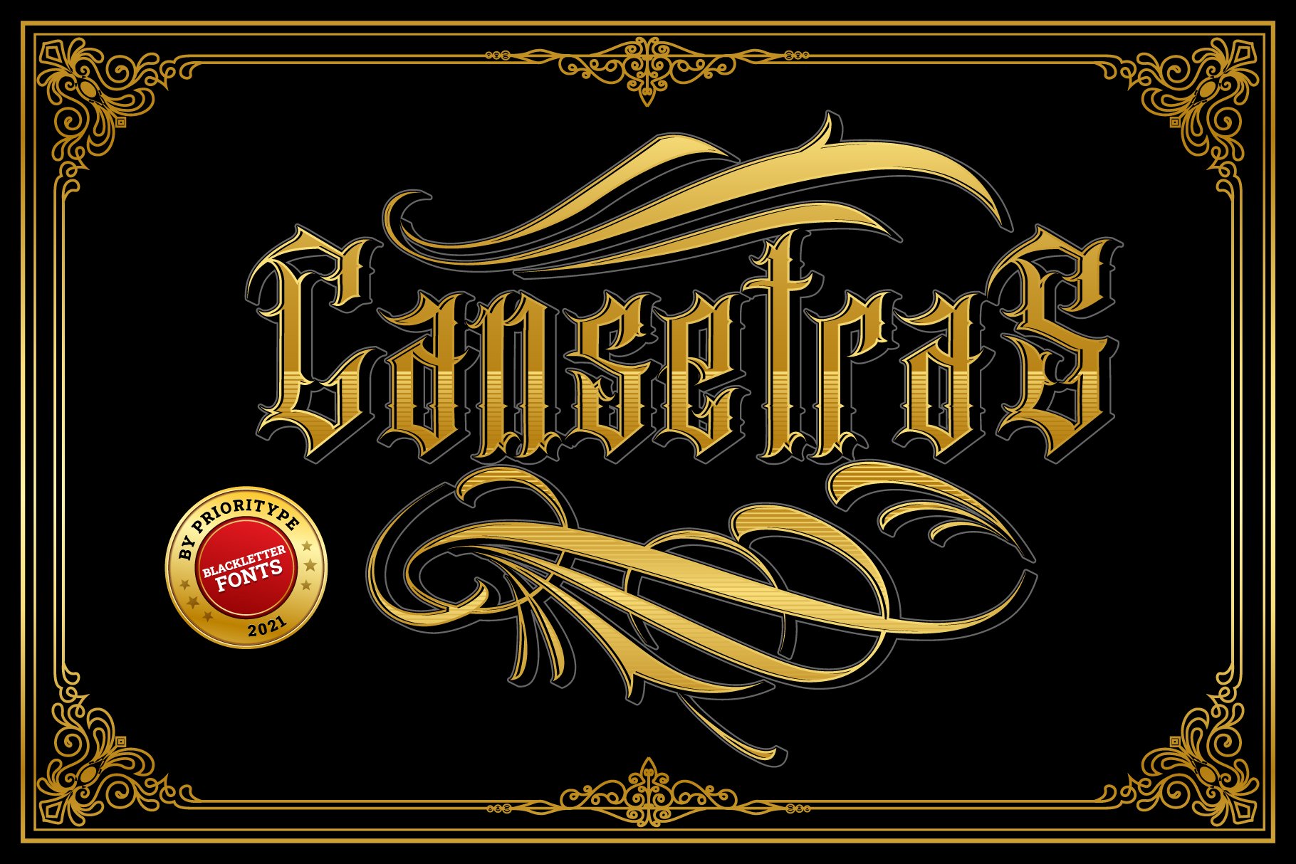 Cansetras - Blackletter Fonts cover image.