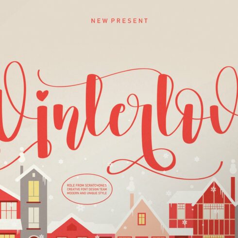 Winterlove | Script font cover image.