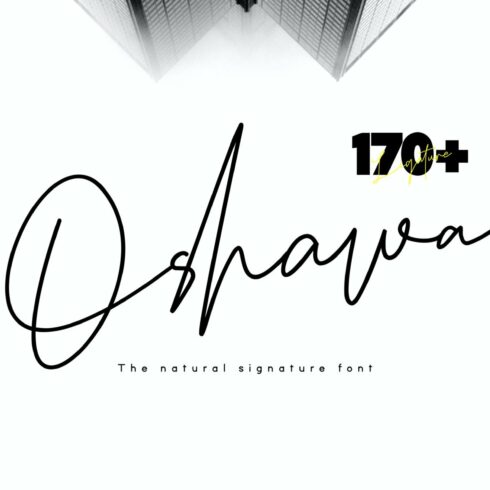 Oshawa - Signature Font cover image.