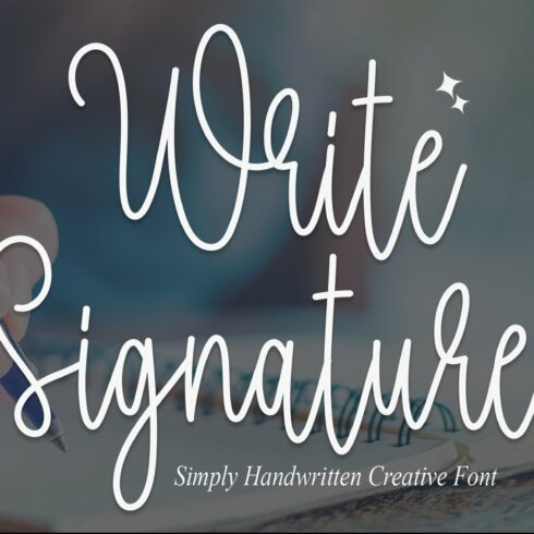 Write Signature | Script Font cover image.