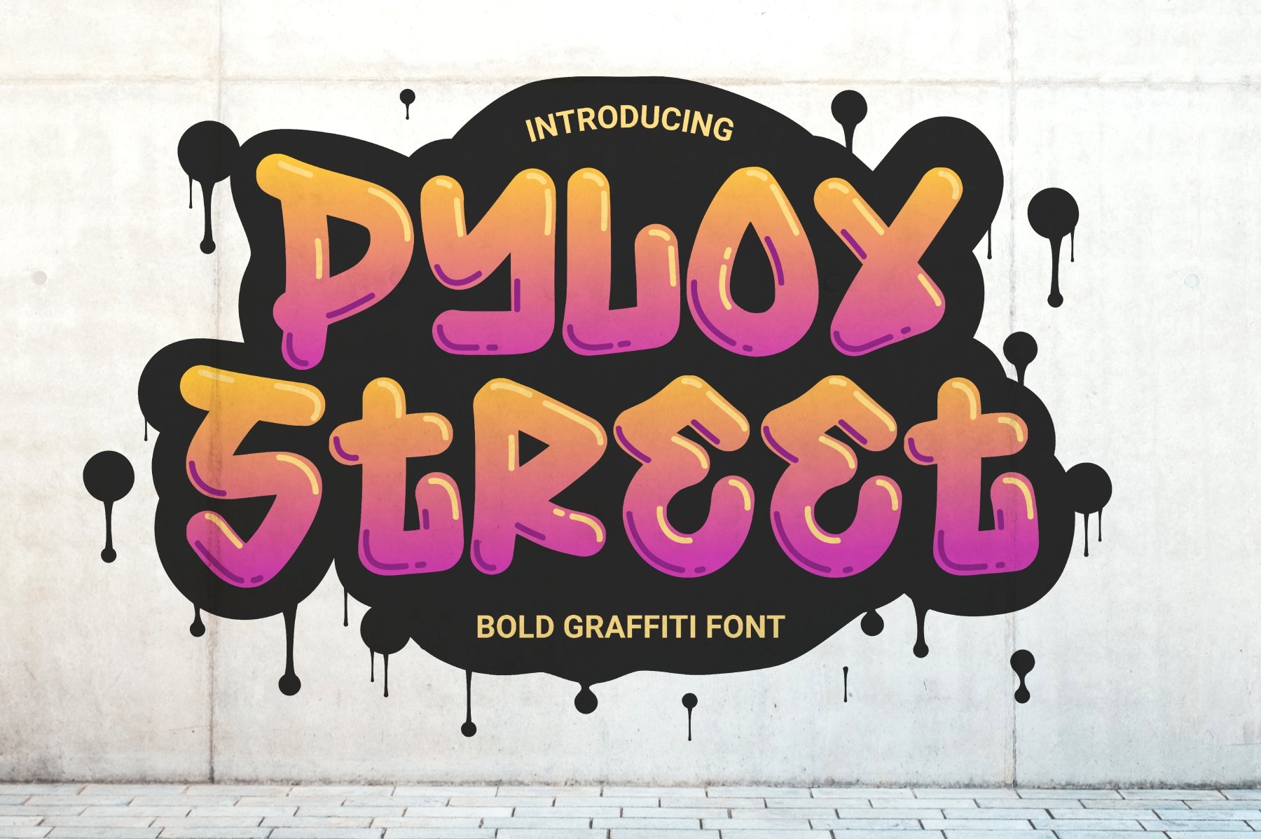 Pylox Street - Bold Graffiti Font cover image.