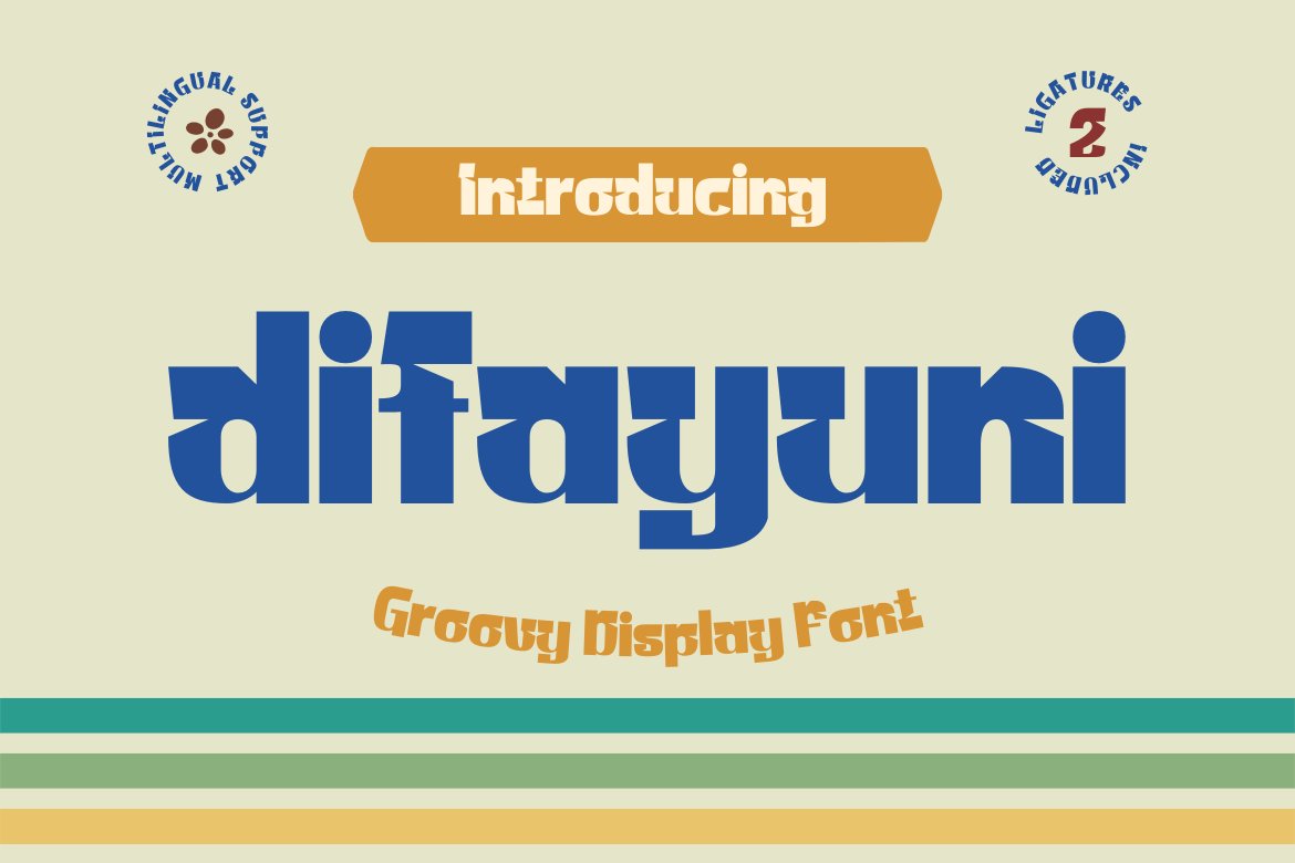 difayuni | Groovy Retro Font cover image.