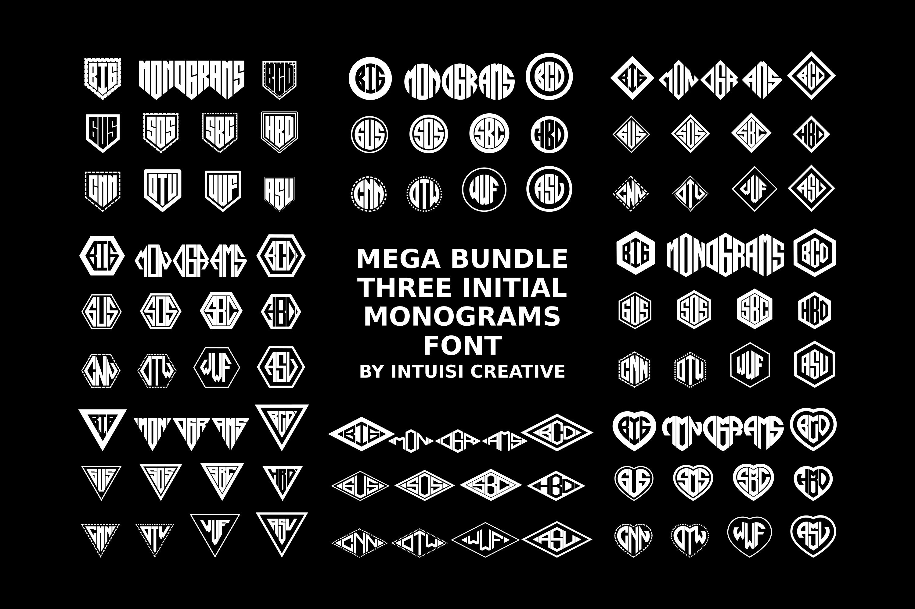 Mega Bundle Three-letter Monogram cover image.
