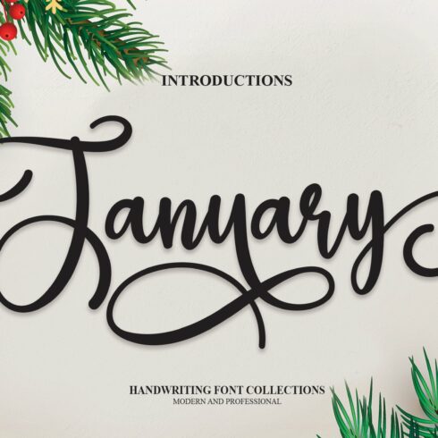 January | Script Font cover image.