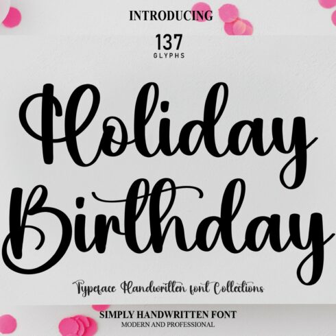 Holiday Birthday | Script Font cover image.