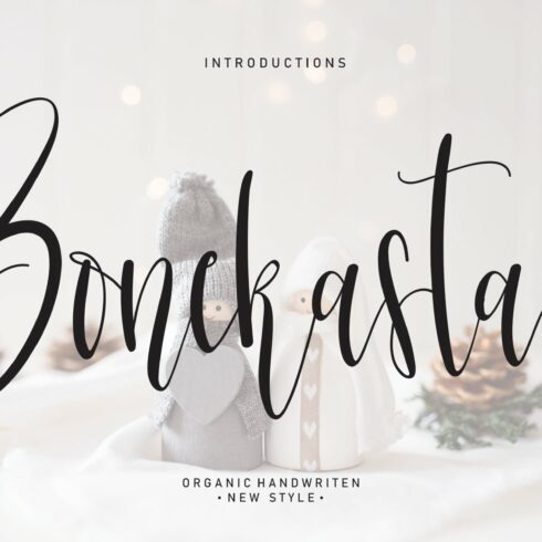 Bonekastar | Script font cover image.