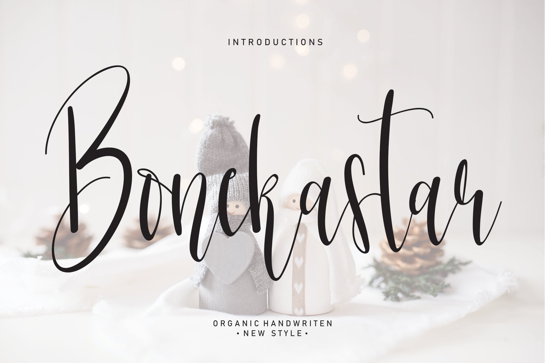 Bonekastar | Script font cover image.