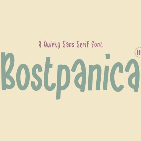 Bostpanica | A Quirky San Serif Font cover image.