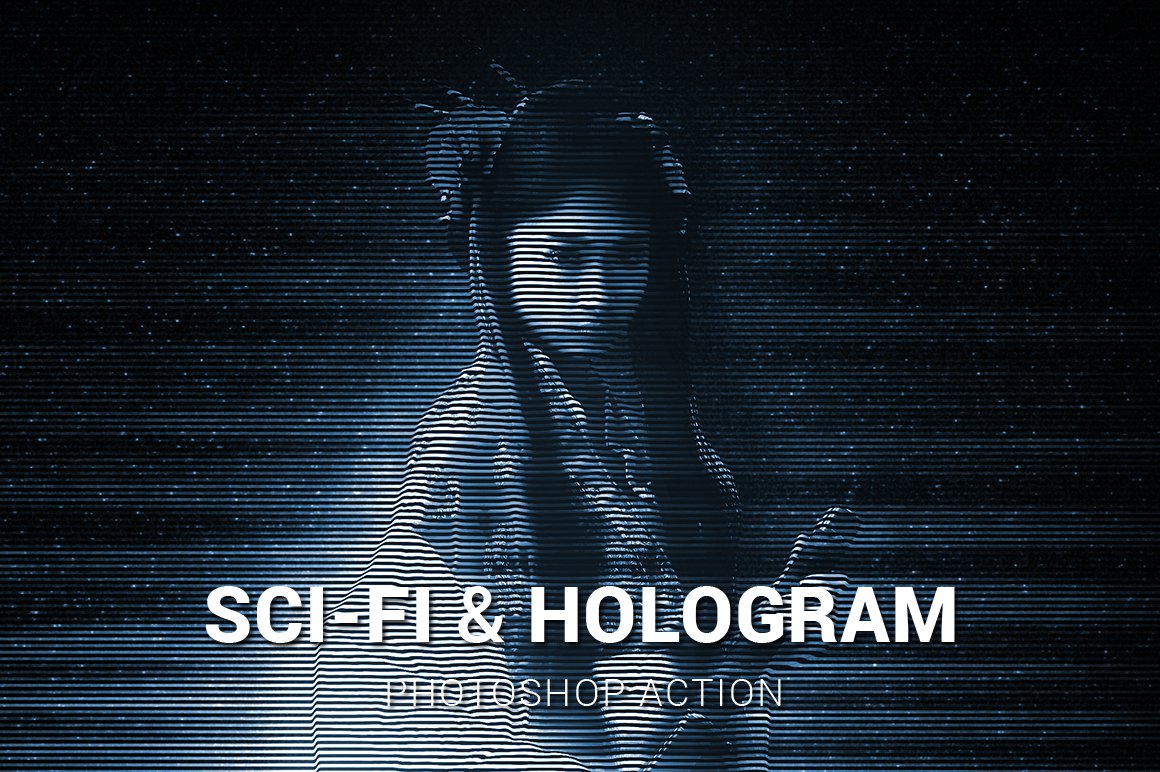 Sci-Fi And Hologram Photoshop Actionpreview image.