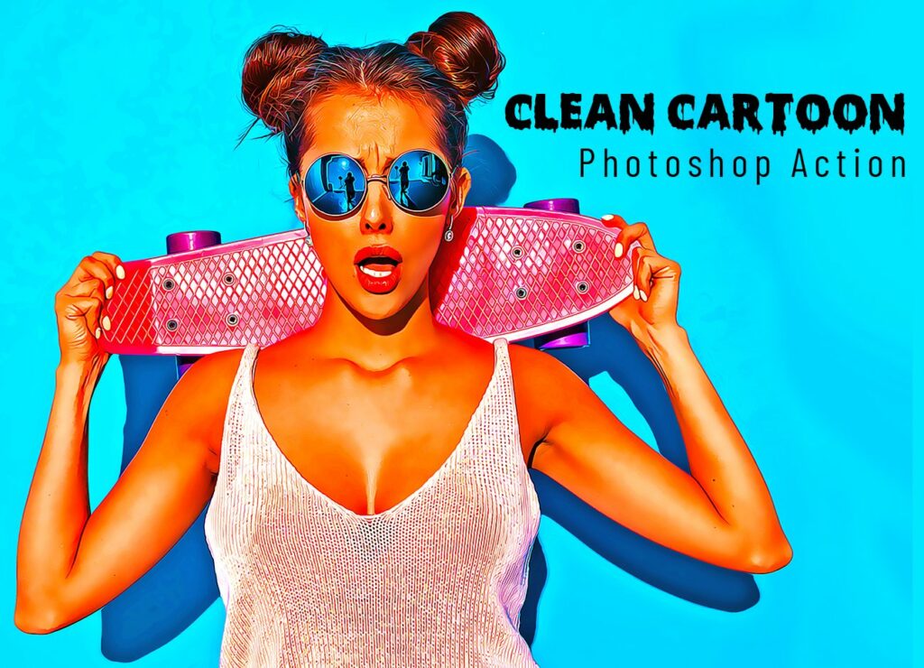 clean cartoon photoshop action free download