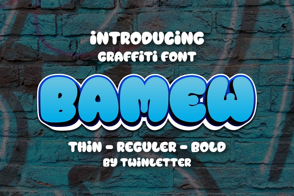 BAMEW - Display Graffiti Style Font cover image.