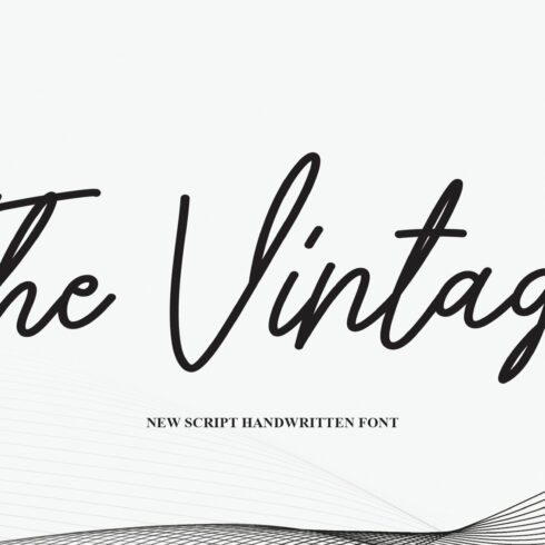 The Vintage | Script Font cover image.