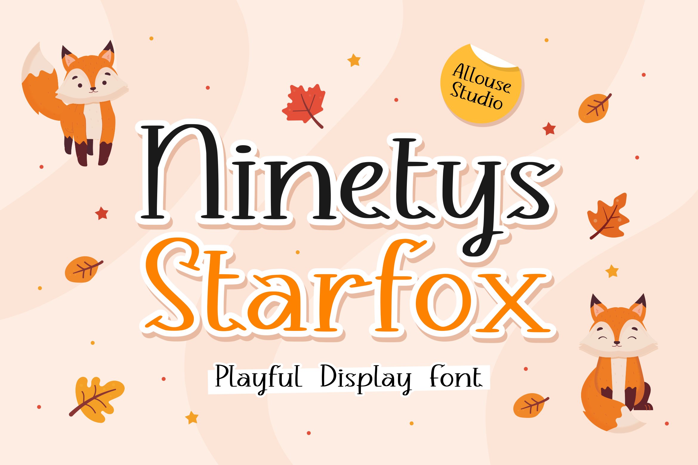 Ninety Starfox Playful Display Font cover image.