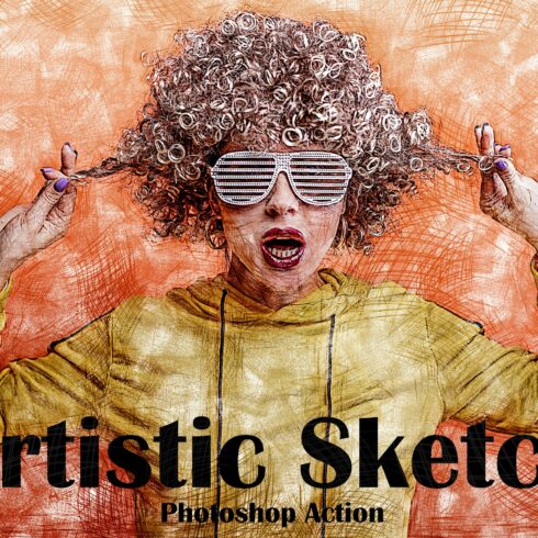 Artistic Sketch Photoshop Actioncover image.