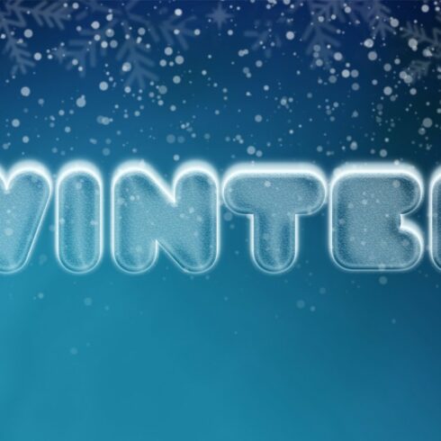 Winter and Snow Cool Ice Text Effectcover image.