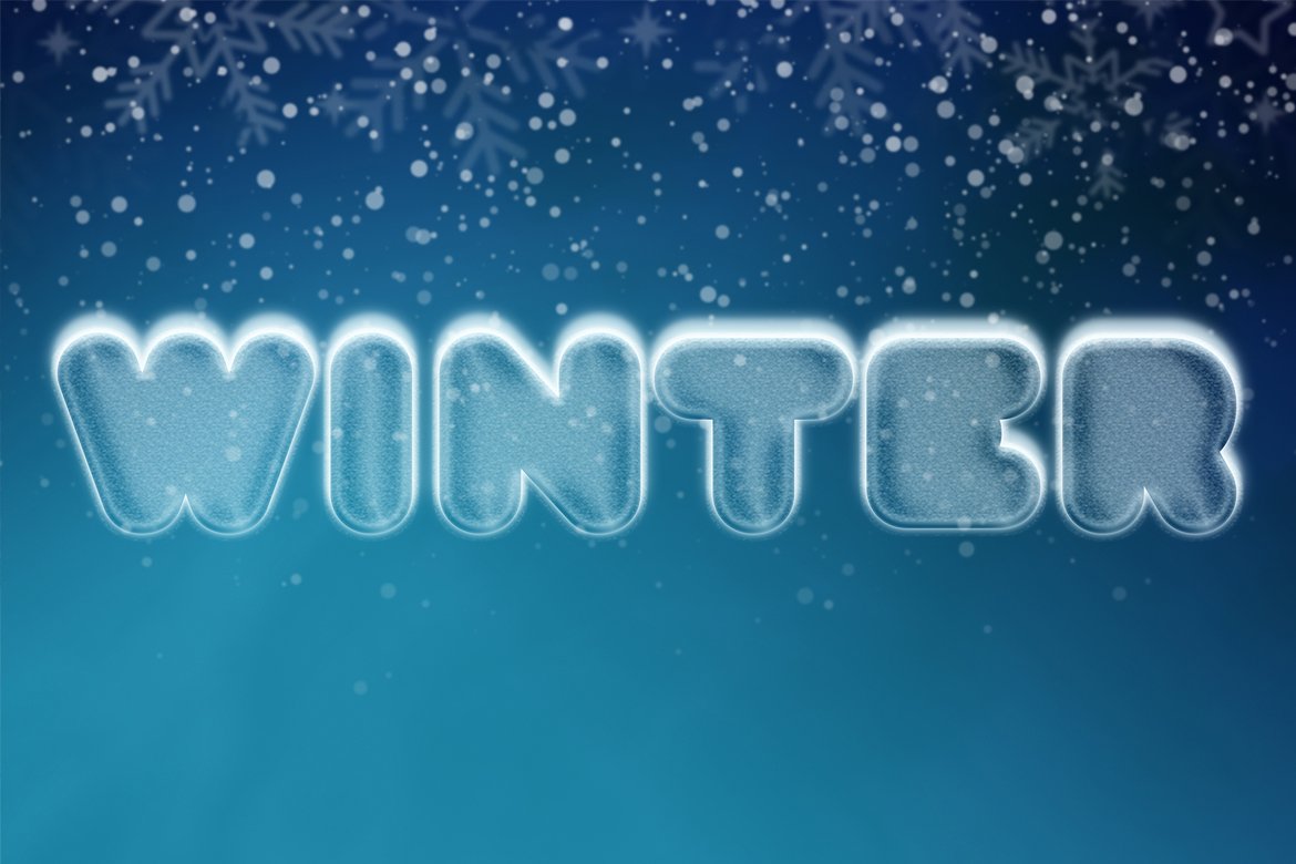 Winter and Snow Cool Ice Text Effectcover image.