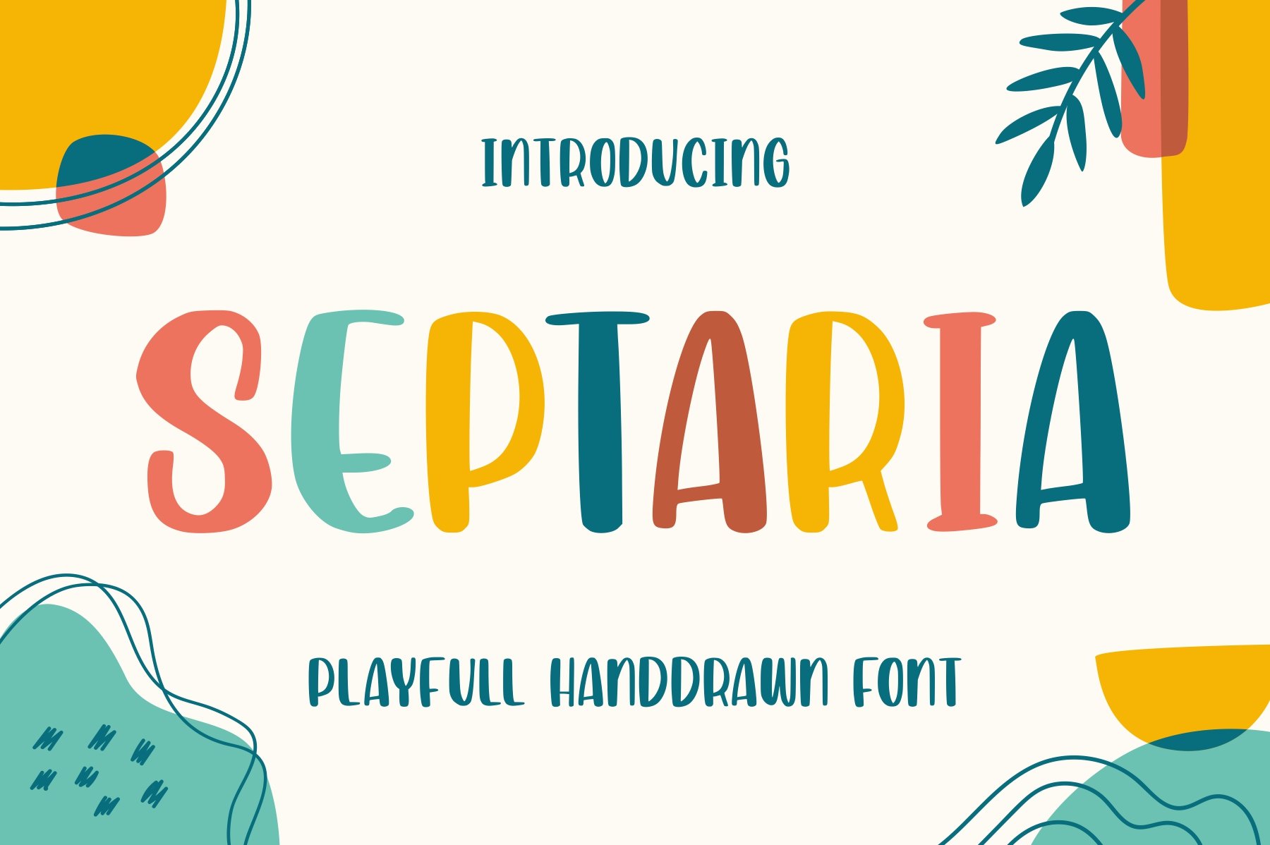 Septaria | Playfull Handdrawn Font cover image.