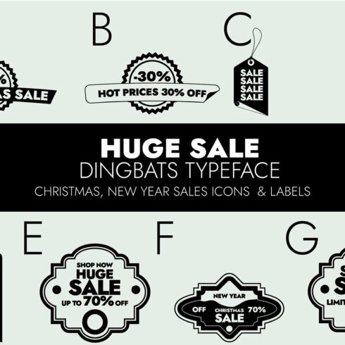 Sales Special Offers Dingbats Font cover image.
