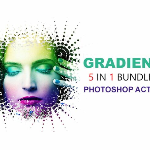 Gradient Photoshop Actions Bundlecover image.