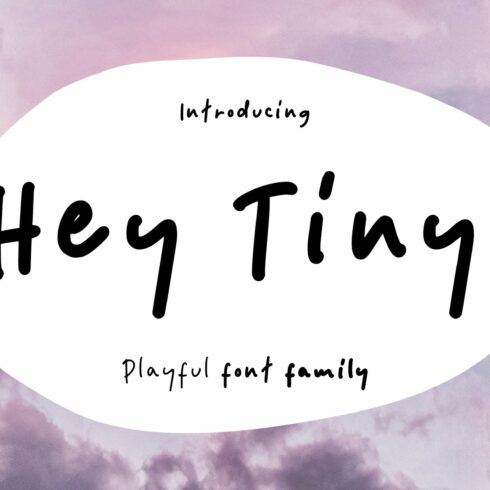 Hey Tiny - Playful Font Family cover image.